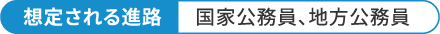 想定される進路 国家公務員、地方公務員
